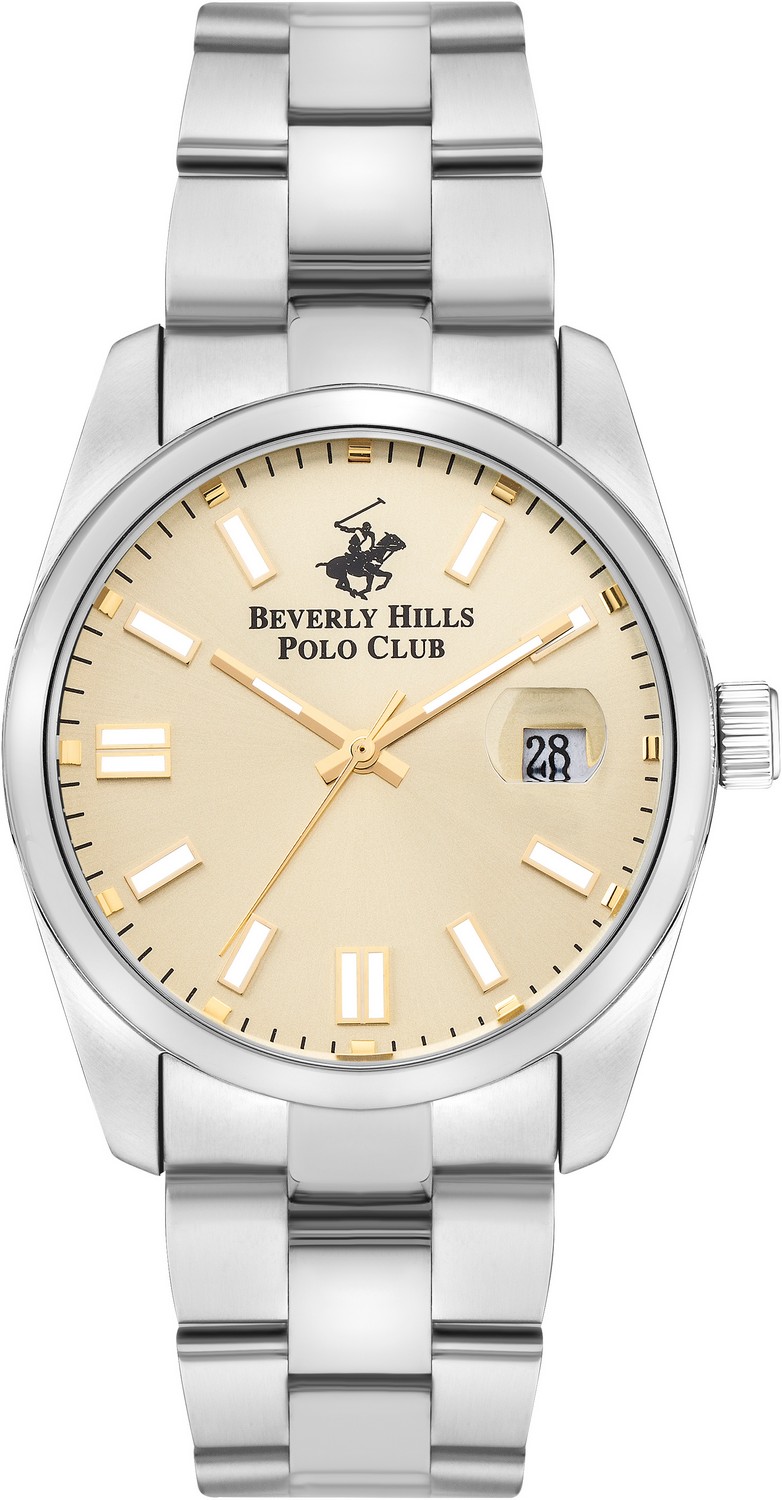 BEVERLY HILLS POLO CLUB  Мужские часы, кварцевый механизм, сталь, 41 мм