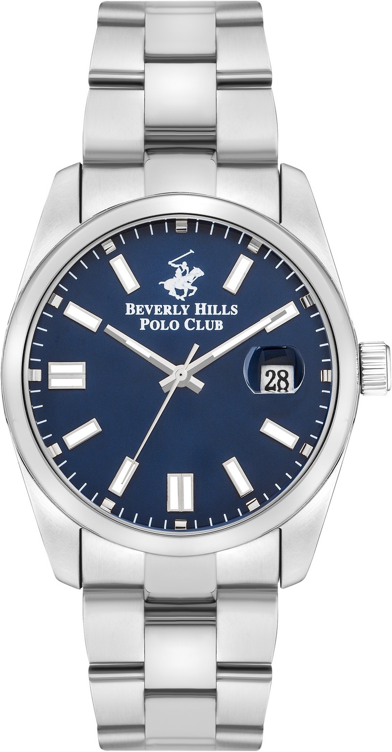 BEVERLY HILLS POLO CLUB  Мужские часы, кварцевый механизм, сталь, 41 мм