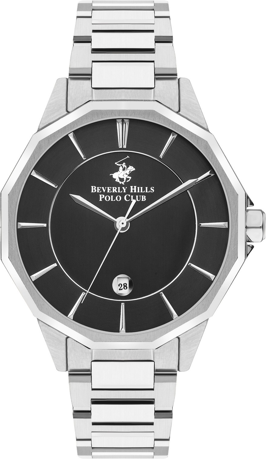 BEVERLY HILLS POLO CLUB  Мужские часы, кварцевый механизм, сталь, 44 мм