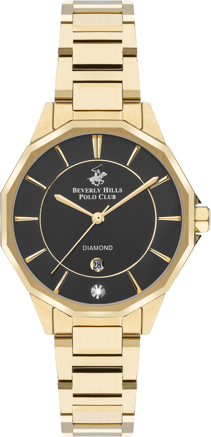 BEVERLY HILLS POLO CLUB  Женские часы, кварцевый механизм, сталь с покрытием, 35 мм