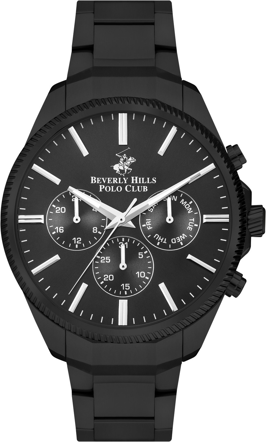 BEVERLY HILLS POLO CLUB  Мужские часы, кварцевый механизм, сталь с покрытием, 45 мм