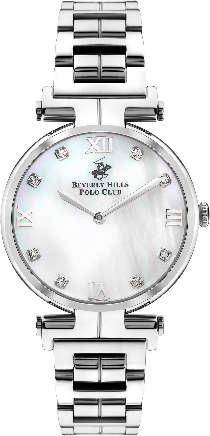BEVERLY HILLS POLO CLUB  Женские часы, кварцевый механизм, сталь, 34 мм
