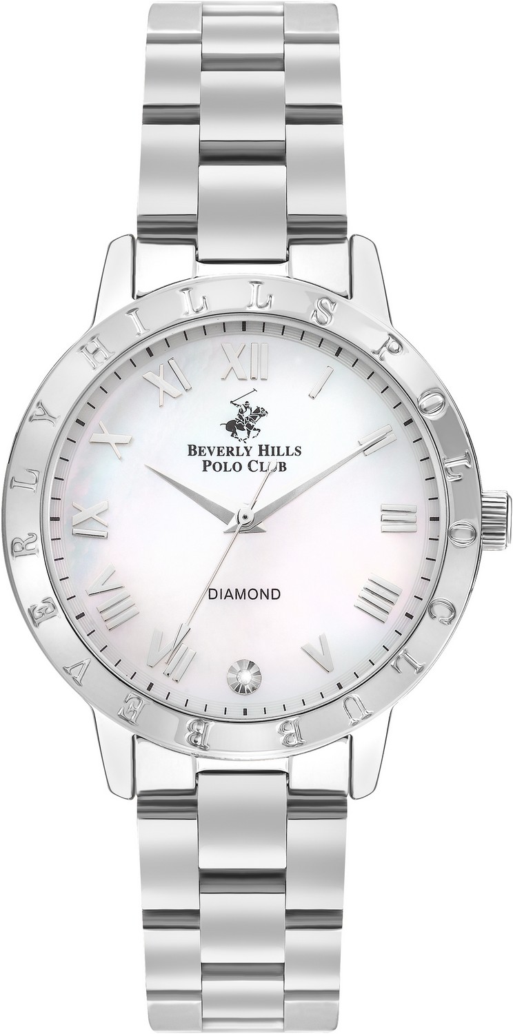 BEVERLY HILLS POLO CLUB  Женские часы, кварцевый механизм, суперметалл, 35 мм