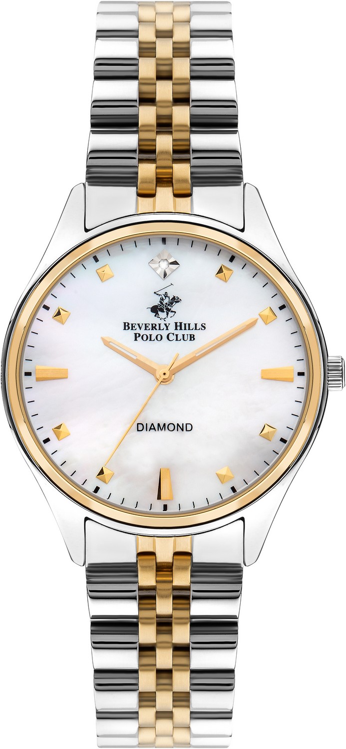 BEVERLY HILLS POLO CLUB  Женские часы, кварцевый механизм, суперметалл с покрытием, 37 мм