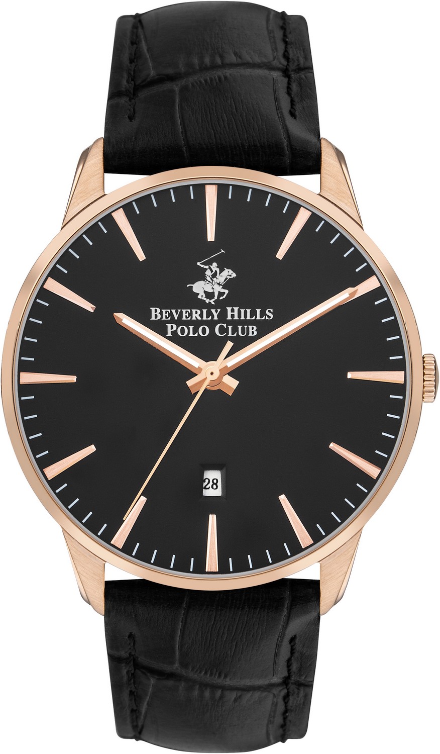 BEVERLY HILLS POLO CLUB  Мужские часы, кварцевый механизм, сталь с покрытием, 43 мм