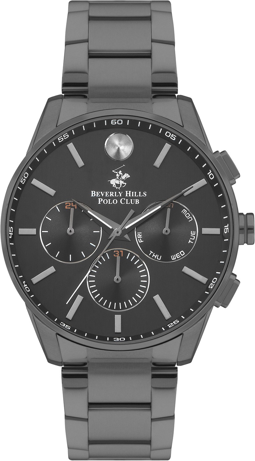 Часы BEVERLY HILLS POLO CLUB  BP3396X.060 Мужские часы, кварцевый механизм, сталь с покрытием, 44 мм