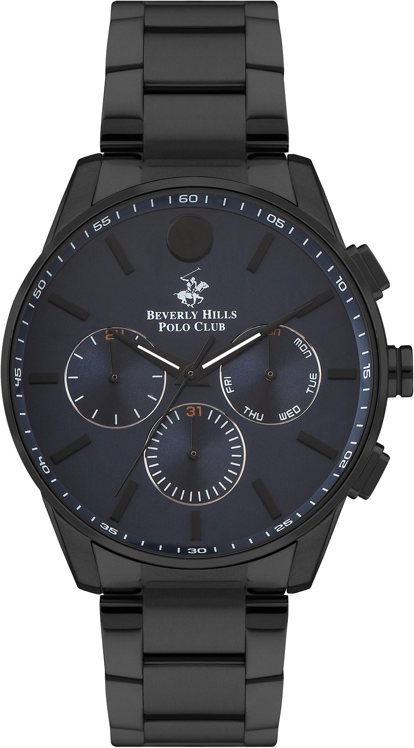 Часы BEVERLY HILLS POLO CLUB  BP3396X.650 Мужские часы, кварцевый механизм, сталь с покрытием, 44 мм