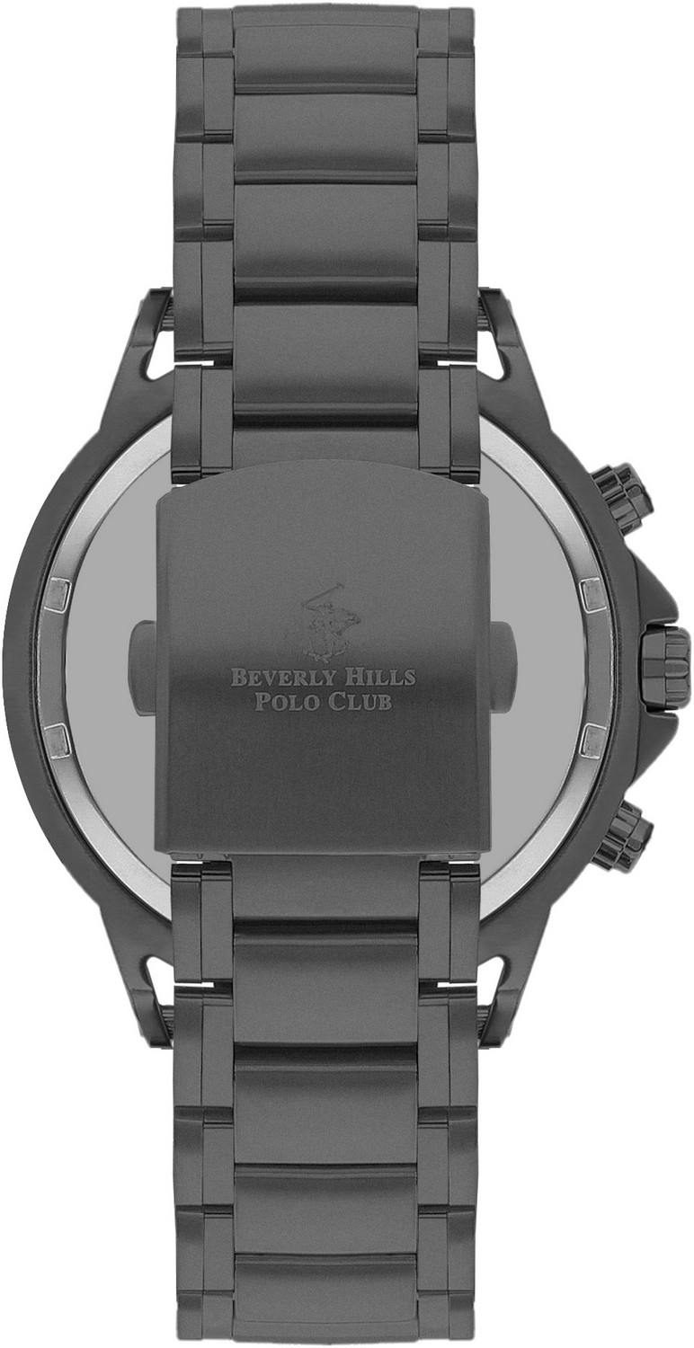 BEVERLY HILLS POLO CLUB  Мужские часы, кварцевый механизм, сталь с покрытием, 47 мм