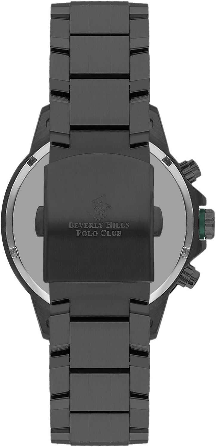 BEVERLY HILLS POLO CLUB  Мужские часы, кварцевый механизм, сталь с покрытием, 45 мм