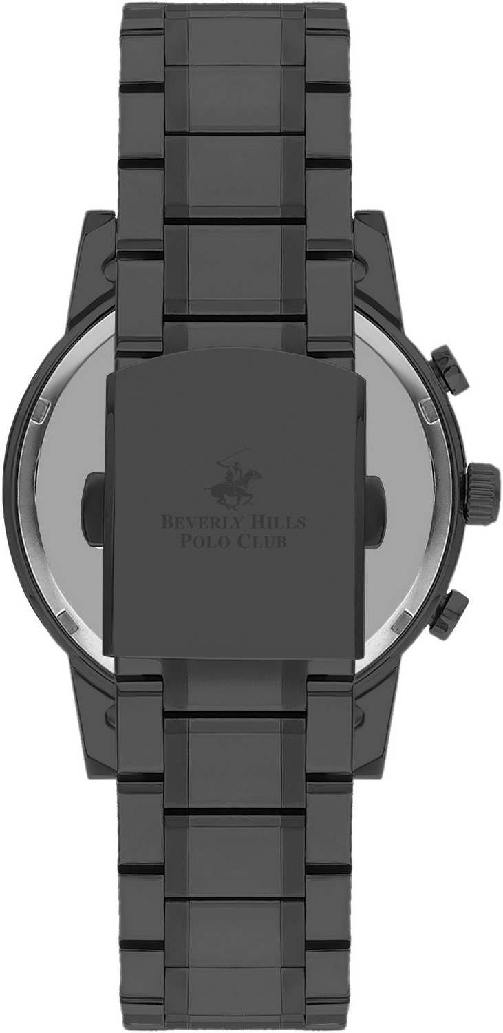 BEVERLY HILLS POLO CLUB  Мужские часы, кварцевый механизм, сталь с покрытием, 44 мм