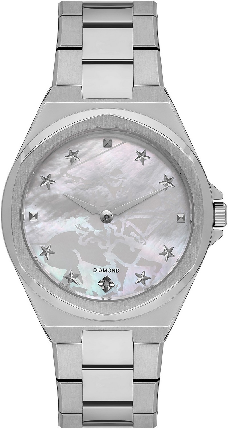 BEVERLY HILLS POLO CLUB  Женские часы, кварцевый механизм, сталь, 37 мм