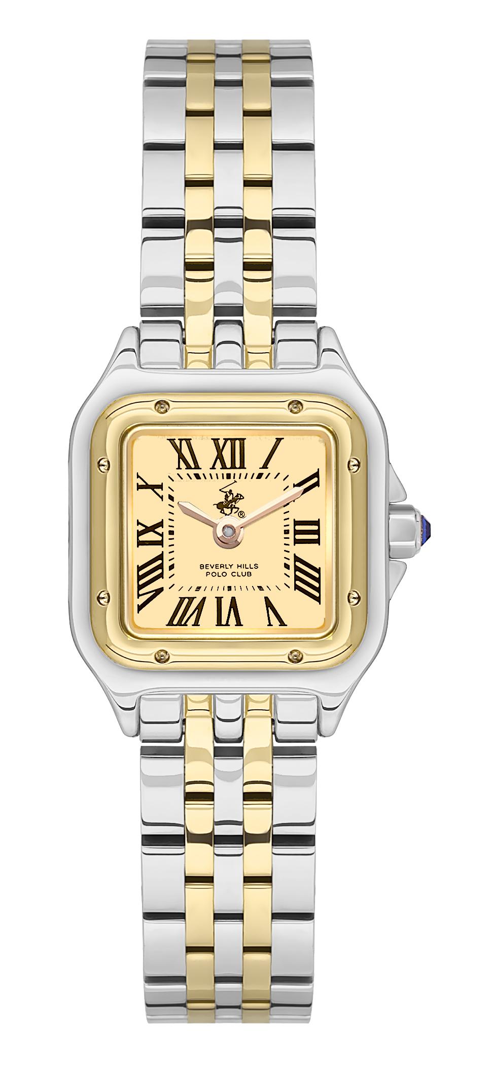 BEVERLY HILLS POLO CLUB   часы, кварцевый механизм, суперметалл с покрытием, 22х30 мм