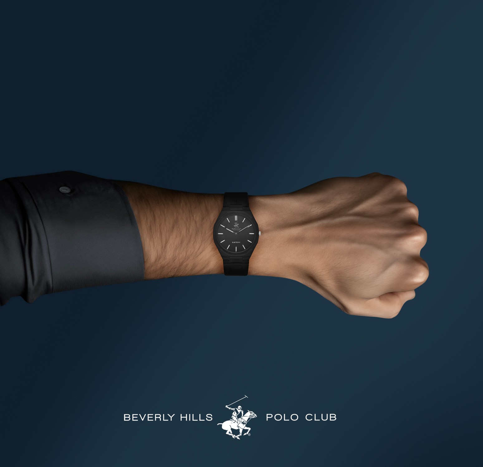 BEVERLY HILLS POLO CLUB  Мужские часы, кварцевый механизм, сталь с покрытием, 42 мм