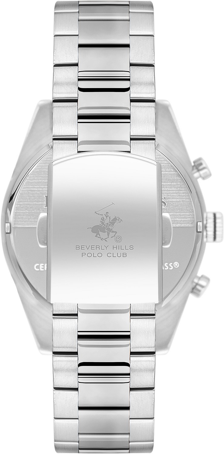 BEVERLY HILLS POLO CLUB  Мужские часы, кварцевый механизм, сталь, 42 мм