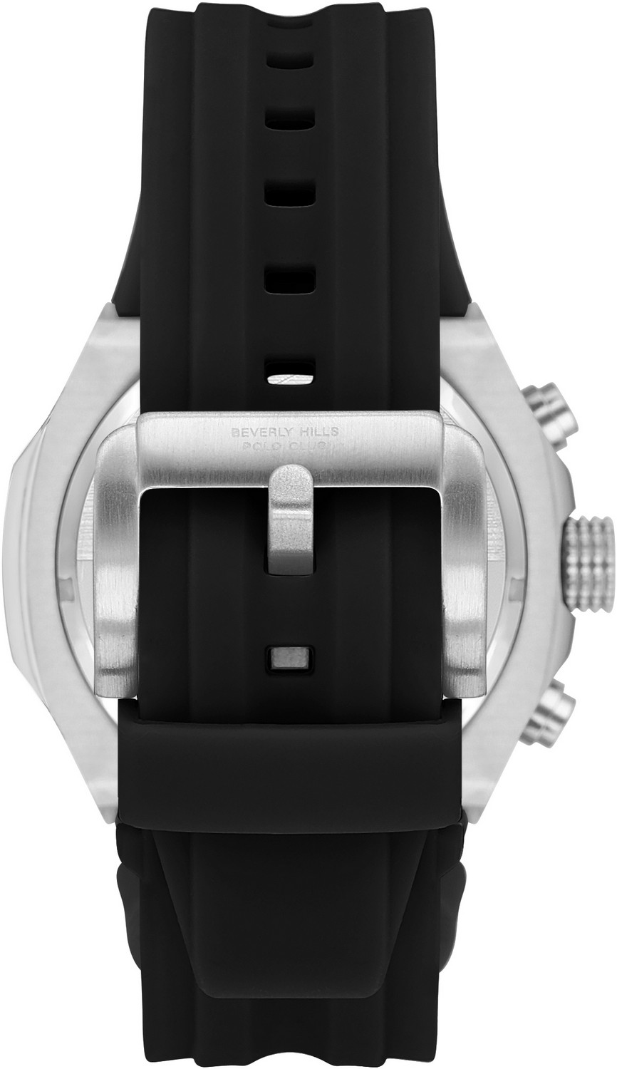 BEVERLY HILLS POLO CLUB  Мужские часы, кварцевый механизм, сталь, 48,5 мм