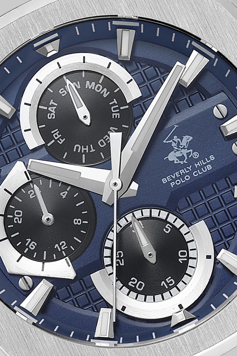 BEVERLY HILLS POLO CLUB  Мужские часы, кварцевый механизм, сталь, 48,5 мм