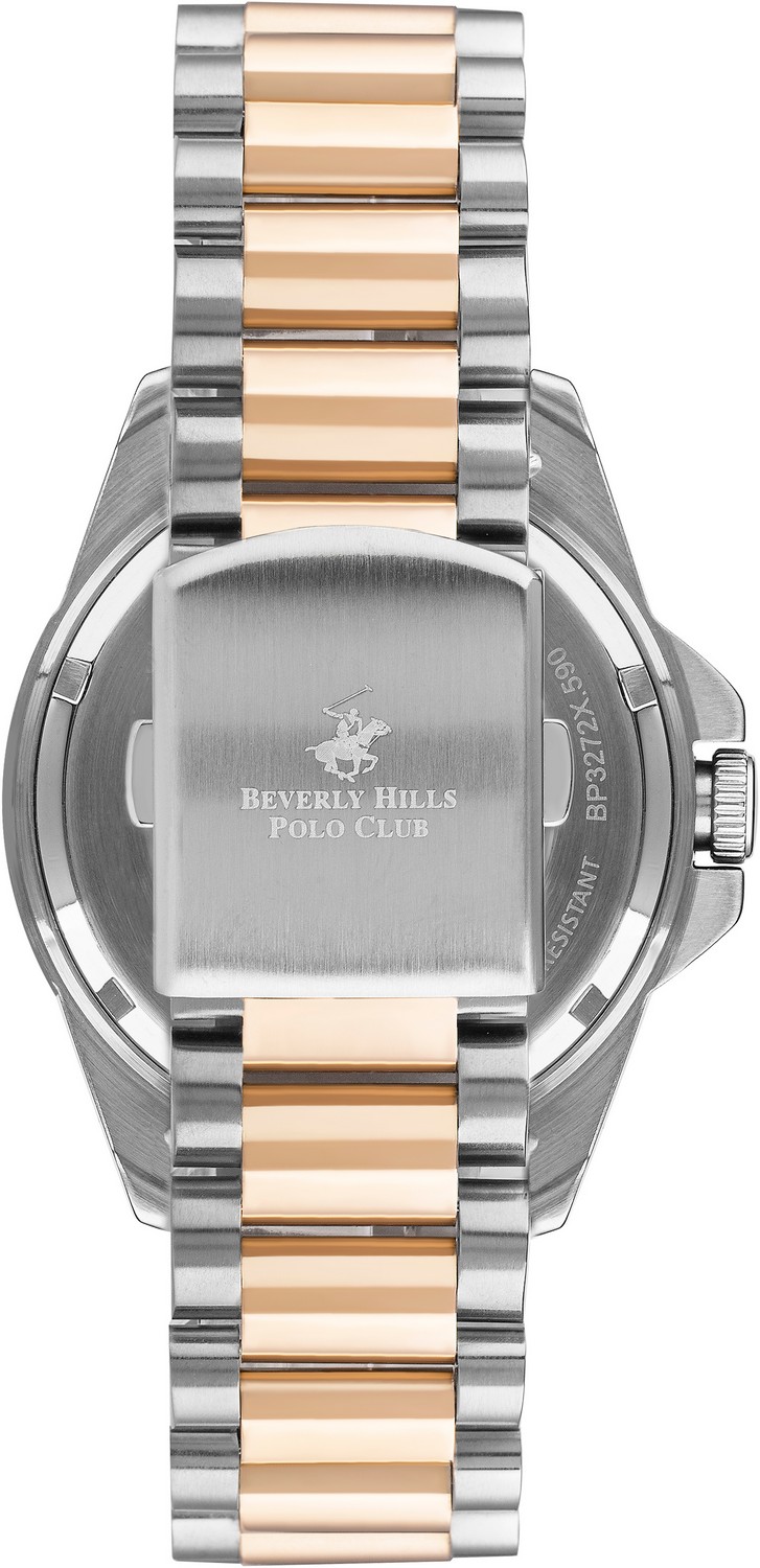BEVERLY HILLS POLO CLUB  Мужские часы, автоматический механизм, сталь с покрытием, 43 мм