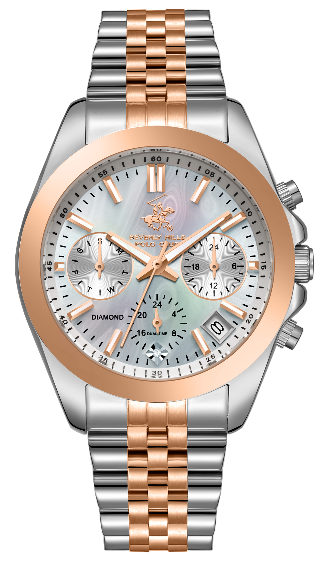 BEVERLY HILLS POLO CLUB   часы, кварцевый механизм, суперметалл с покрытием, 35 мм