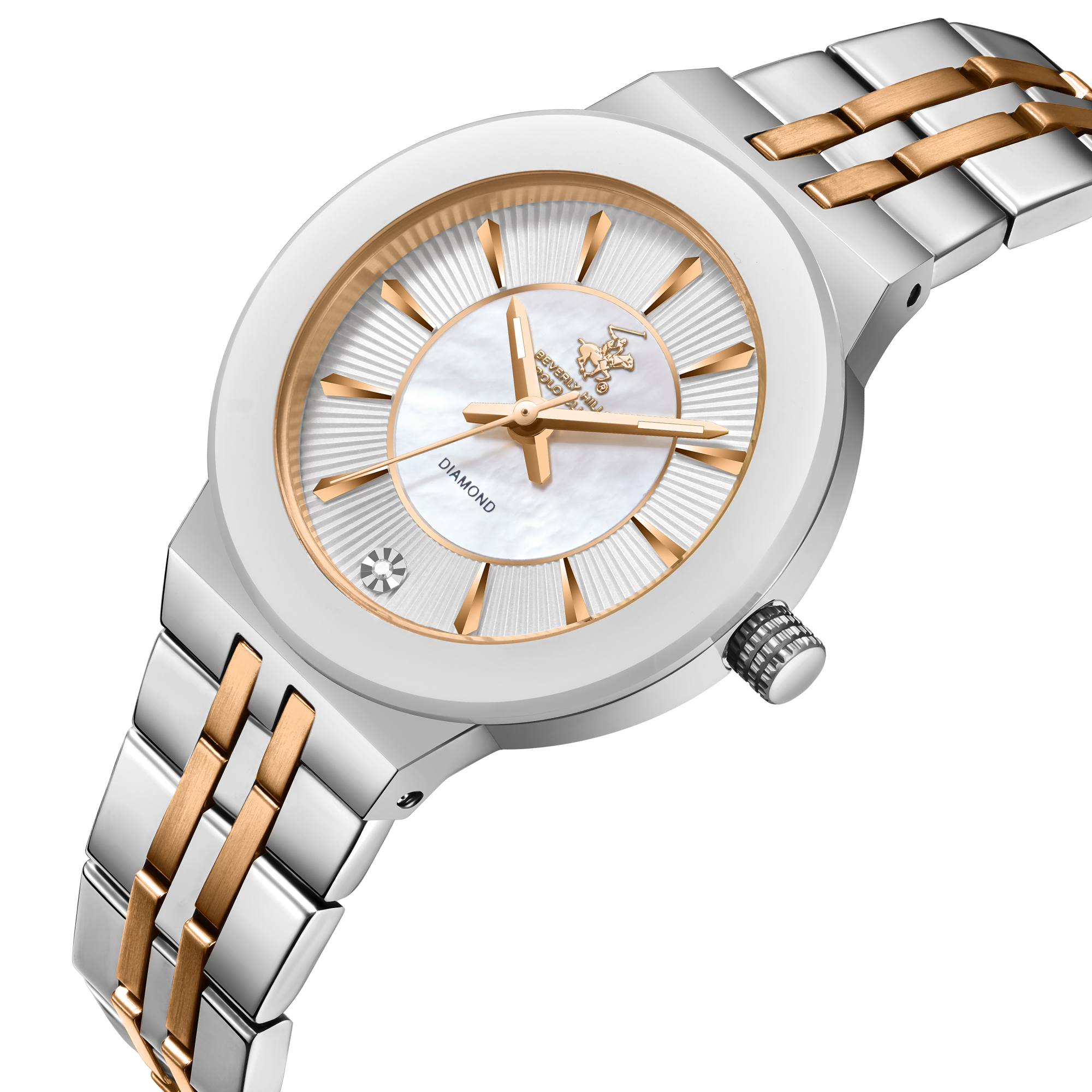 BEVERLY HILLS POLO CLUB  Женские часы, кварцевый механизм, сталь с покрытием, 33 мм