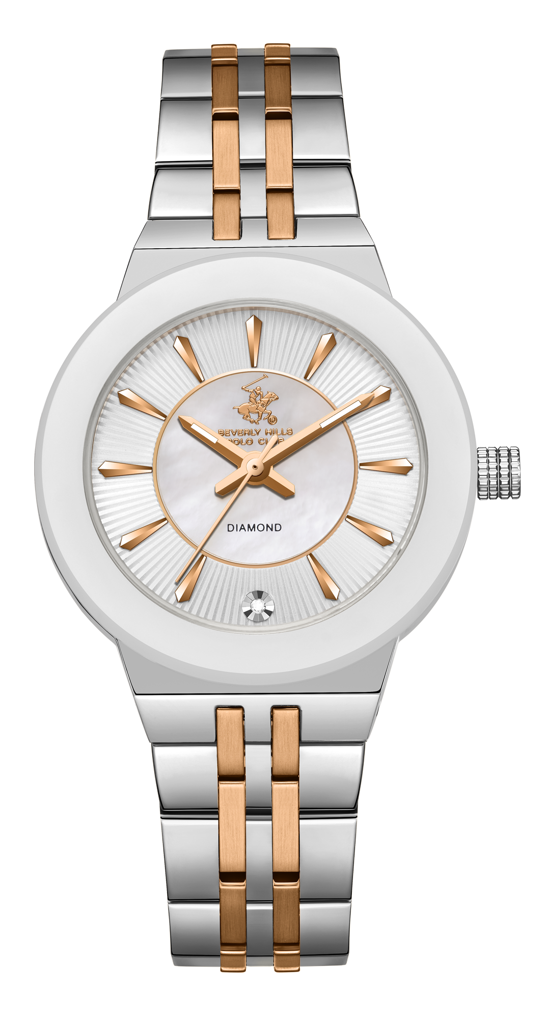 BEVERLY HILLS POLO CLUB  Женские часы, кварцевый механизм, сталь с покрытием, 33 мм