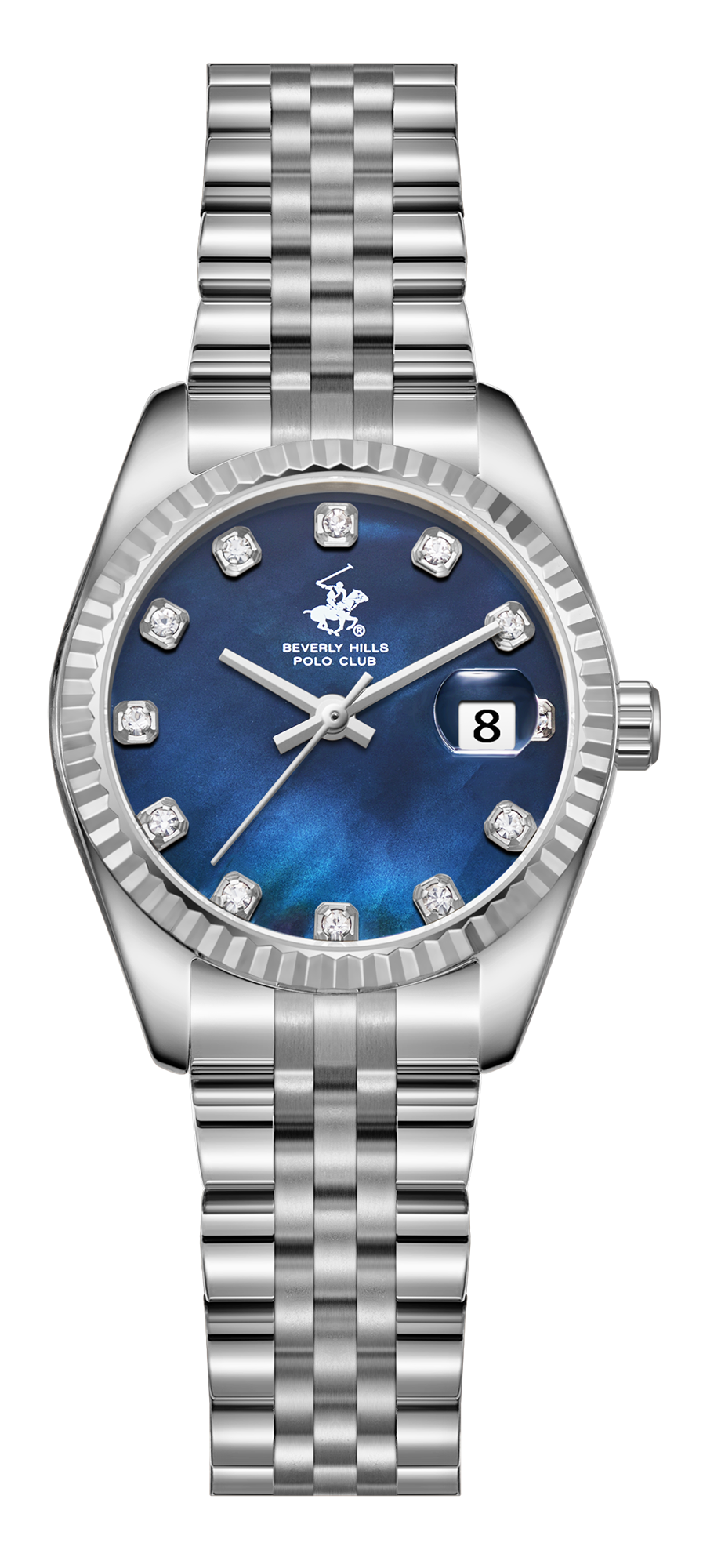 BEVERLY HILLS POLO CLUB  Женские часы, кварцевый механизм, сталь, 28 мм