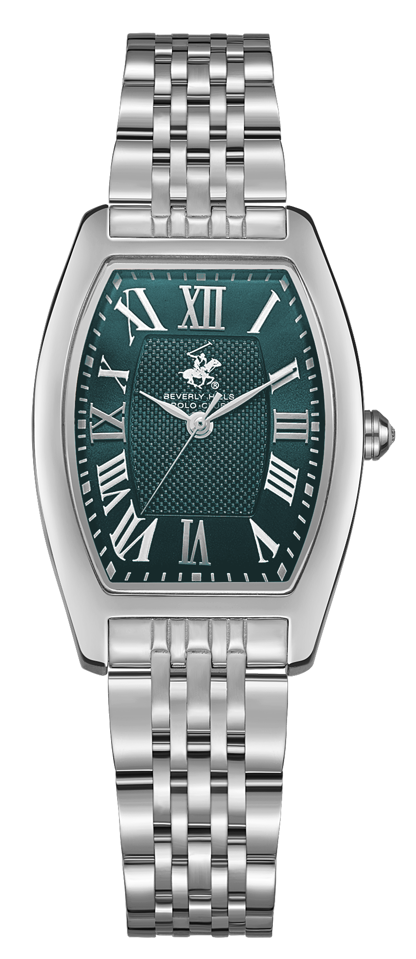 BEVERLY HILLS POLO CLUB   часы, кварцевый механизм, сталь, 26х37,5 мм
