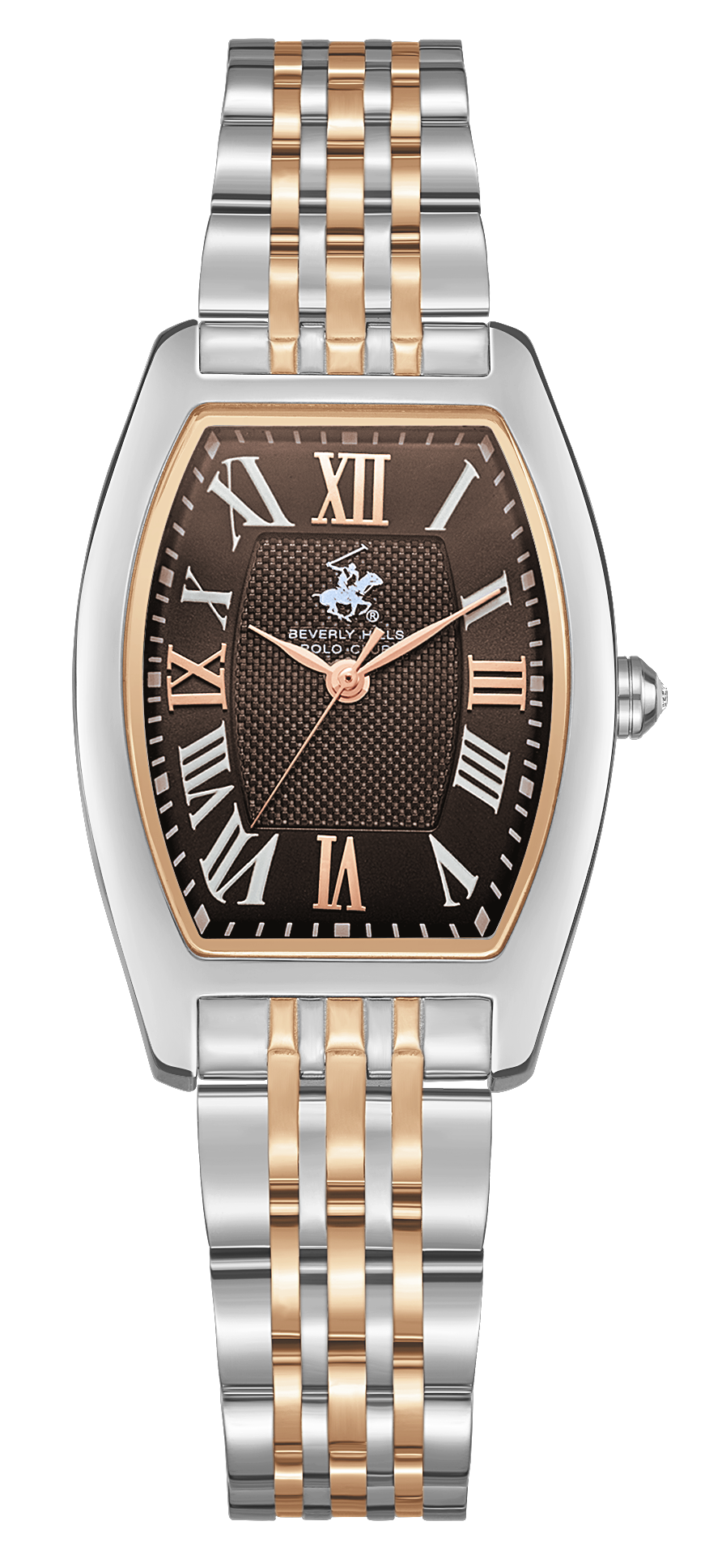 BEVERLY HILLS POLO CLUB   часы, кварцевый механизм, сталь с покрытием, 26х37,5 мм