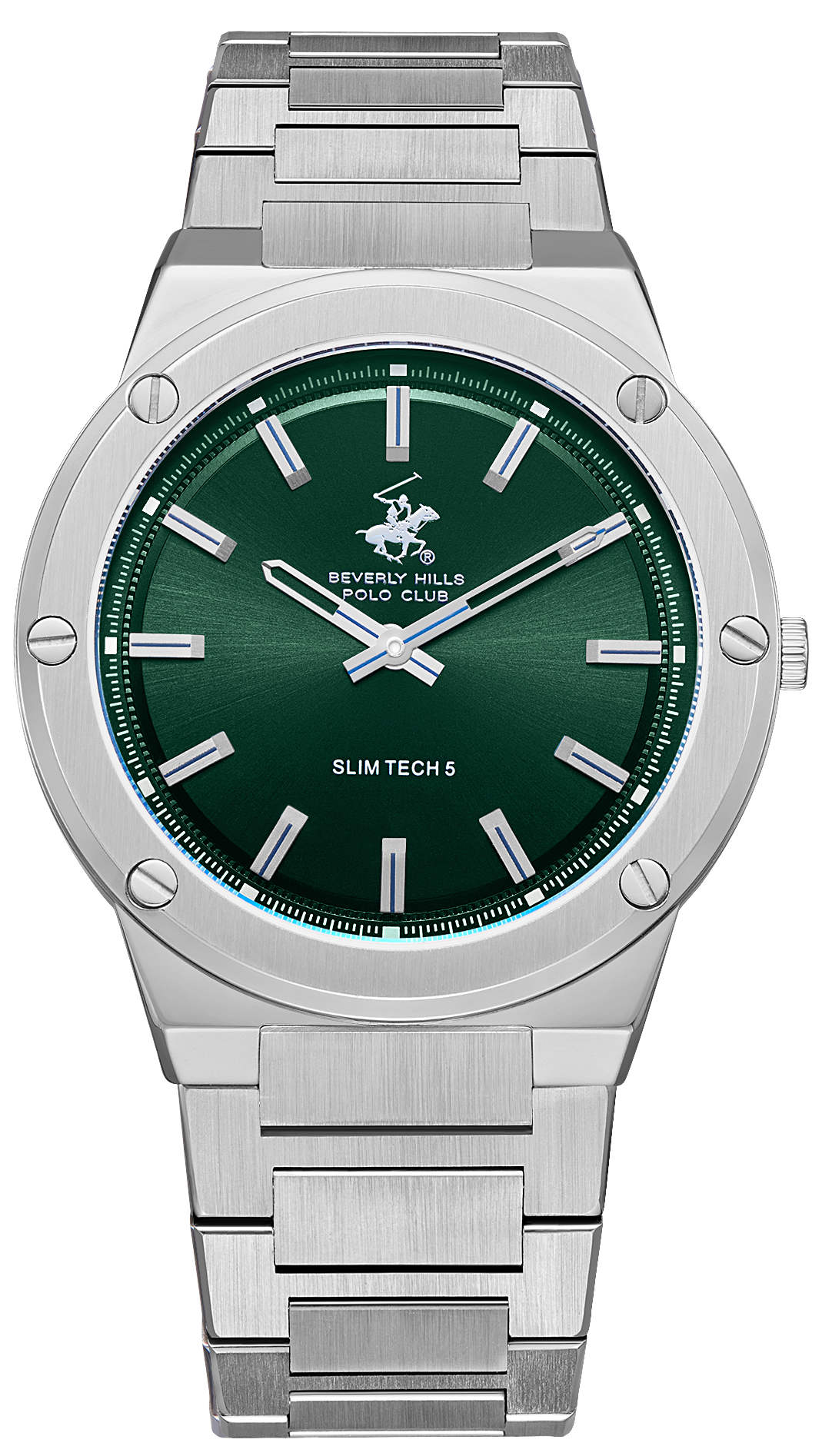 BEVERLY HILLS POLO CLUB  Мужские часы, кварцевый механизм, сталь, 41 мм