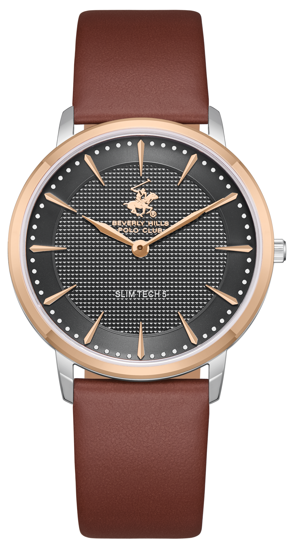 BEVERLY HILLS POLO CLUB  Мужские часы, кварцевый механизм, сталь с покрытием, 39,5 мм
