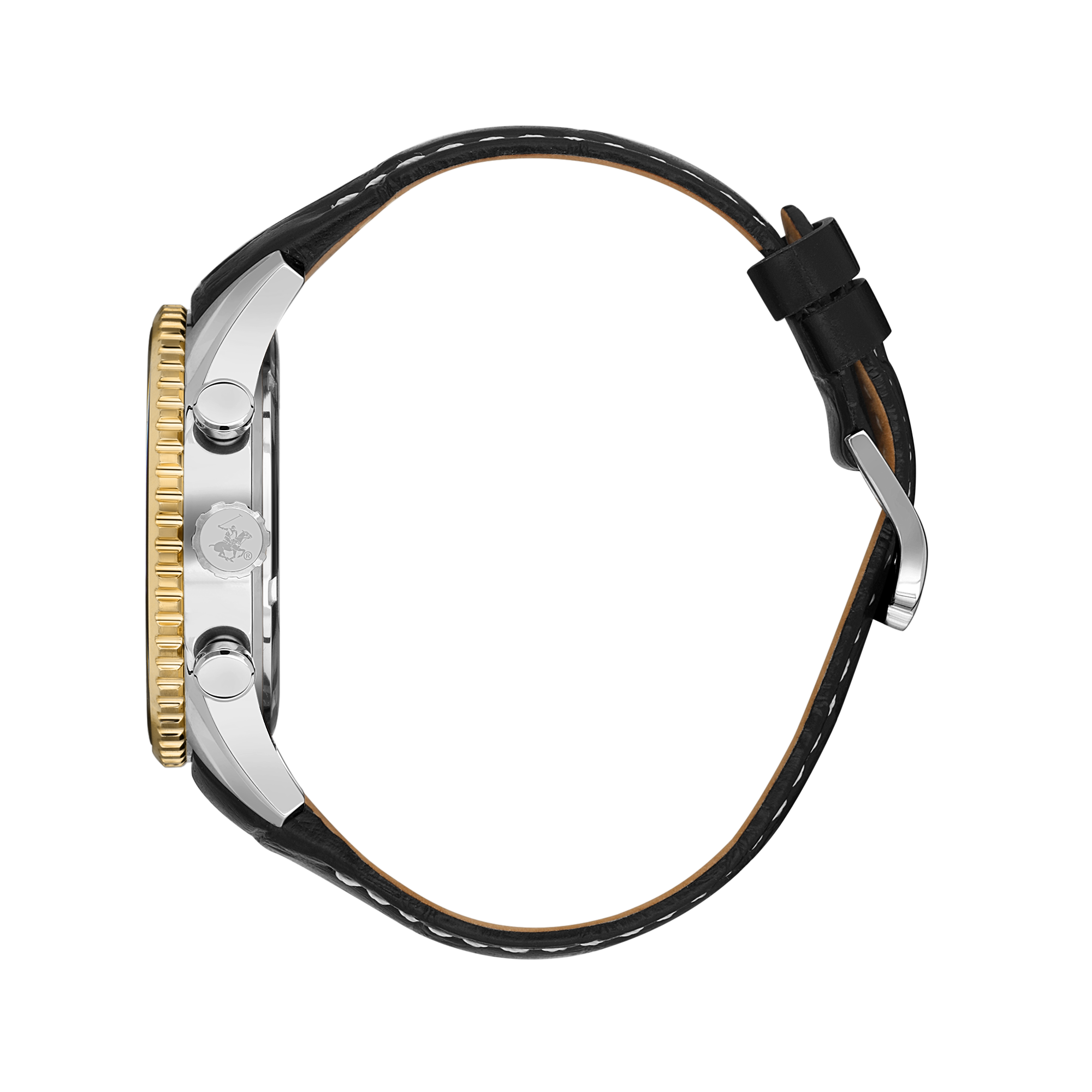 BEVERLY HILLS POLO CLUB  Мужские часы, кварцевый механизм, сталь с покрытием, 42,5 мм