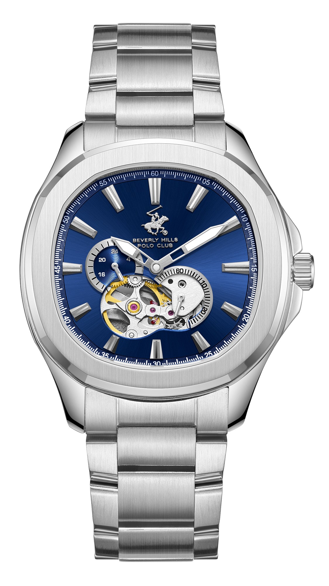 BEVERLY HILLS POLO CLUB  Мужские часы, автоматический механизм, сталь, 41 мм