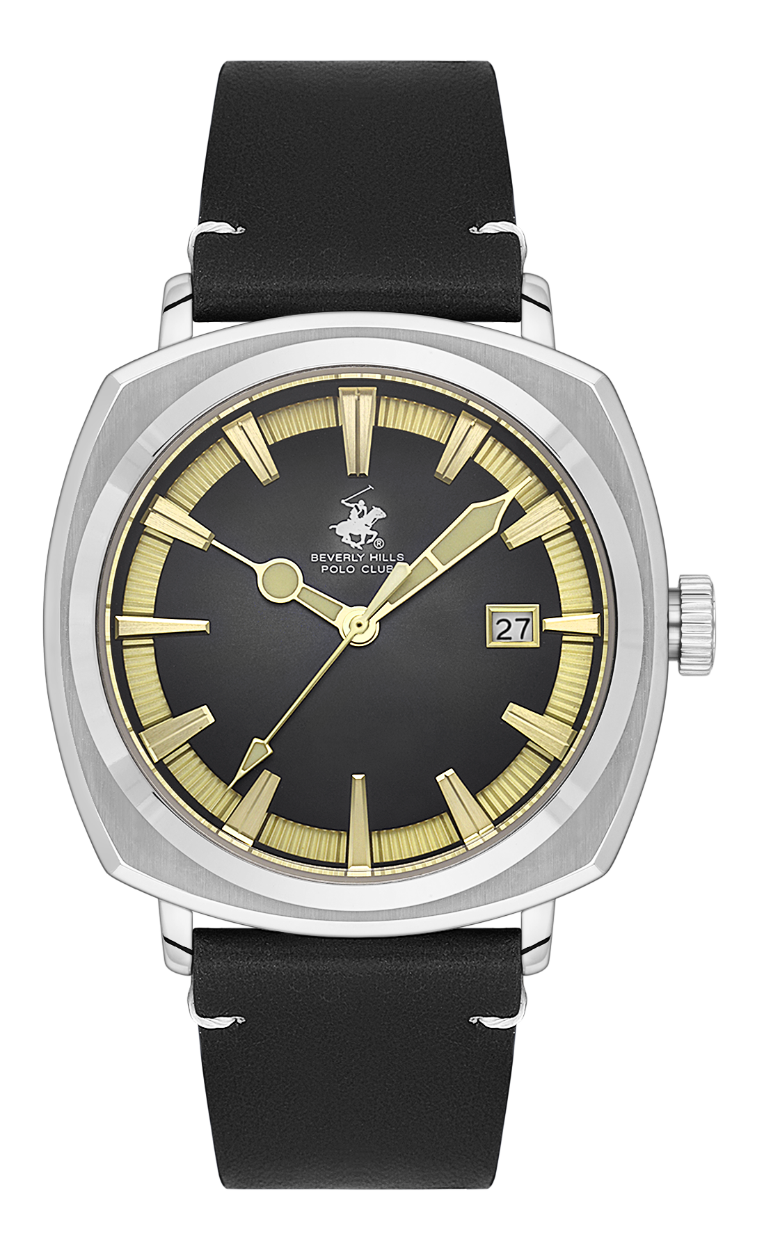 BEVERLY HILLS POLO CLUB  Мужские часы, кварцевый механизм, сталь, 42.5 мм