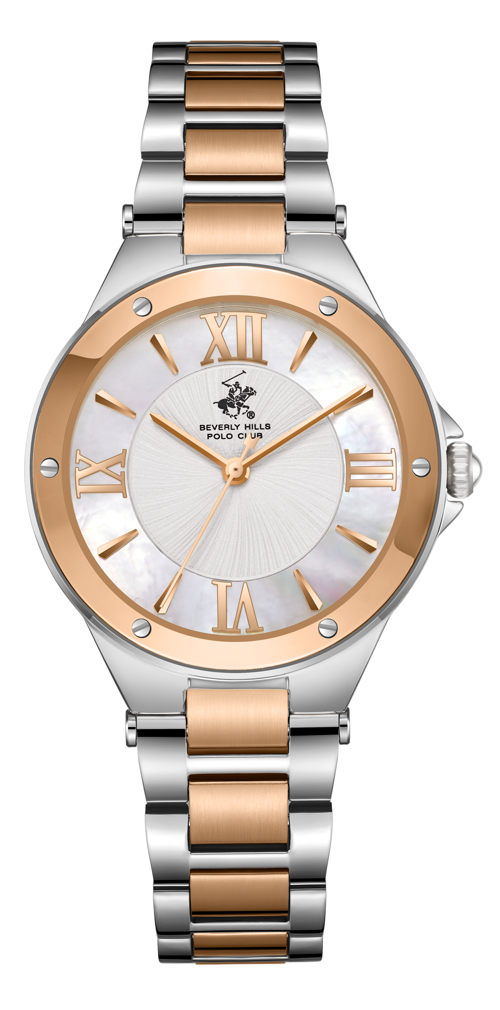 BEVERLY HILLS POLO CLUB  Женские часы, кварцевый механизм, суперметалл с покрытием, 33 мм