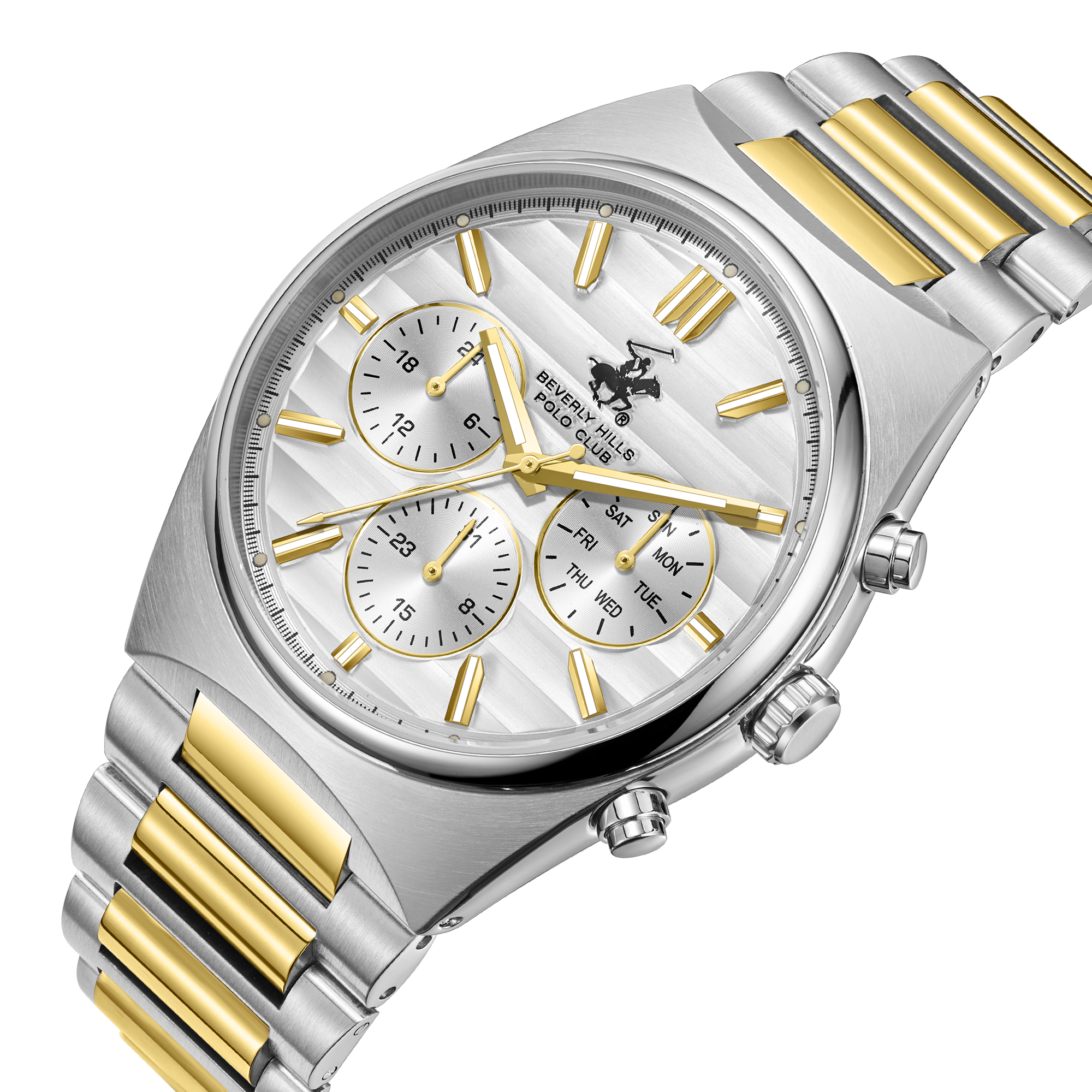 BEVERLY HILLS POLO CLUB  Мужские часы, кварцевый механизм, сталь с покрытием, 41 мм