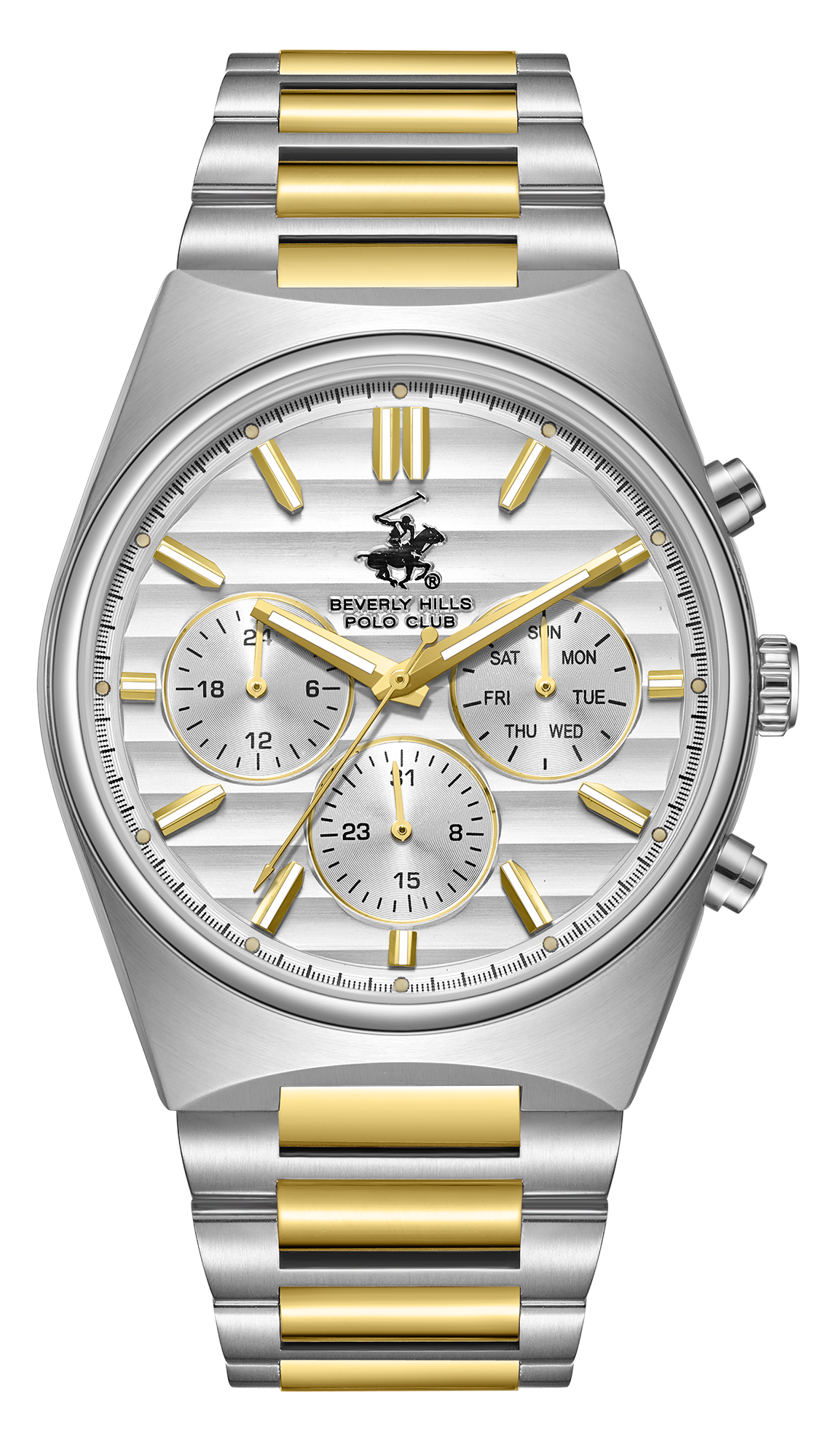 BEVERLY HILLS POLO CLUB  Мужские часы, кварцевый механизм, сталь с покрытием, 41 мм