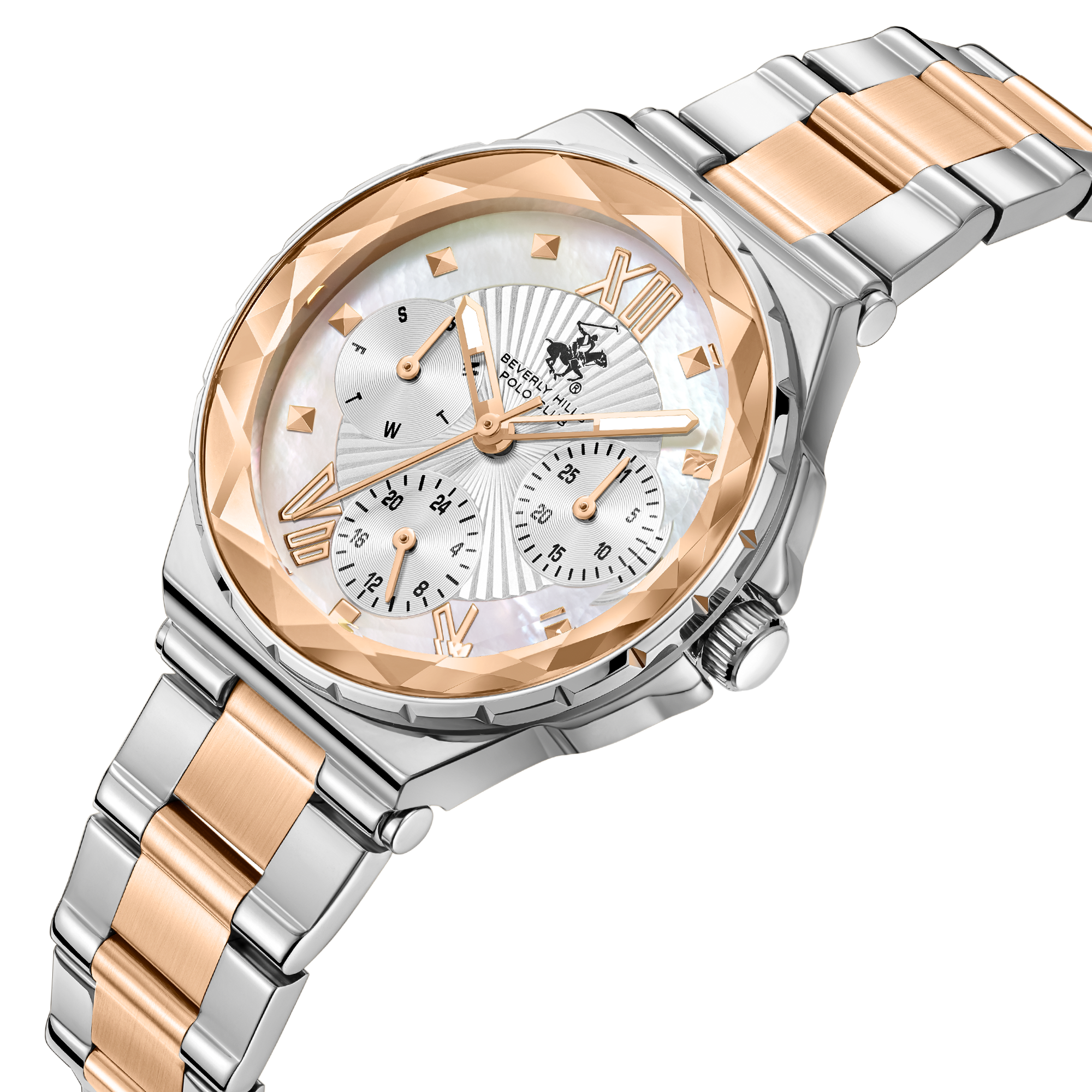 BEVERLY HILLS POLO CLUB  Женские часы, кварцевый механизм, сталь с покрытием, 32 мм