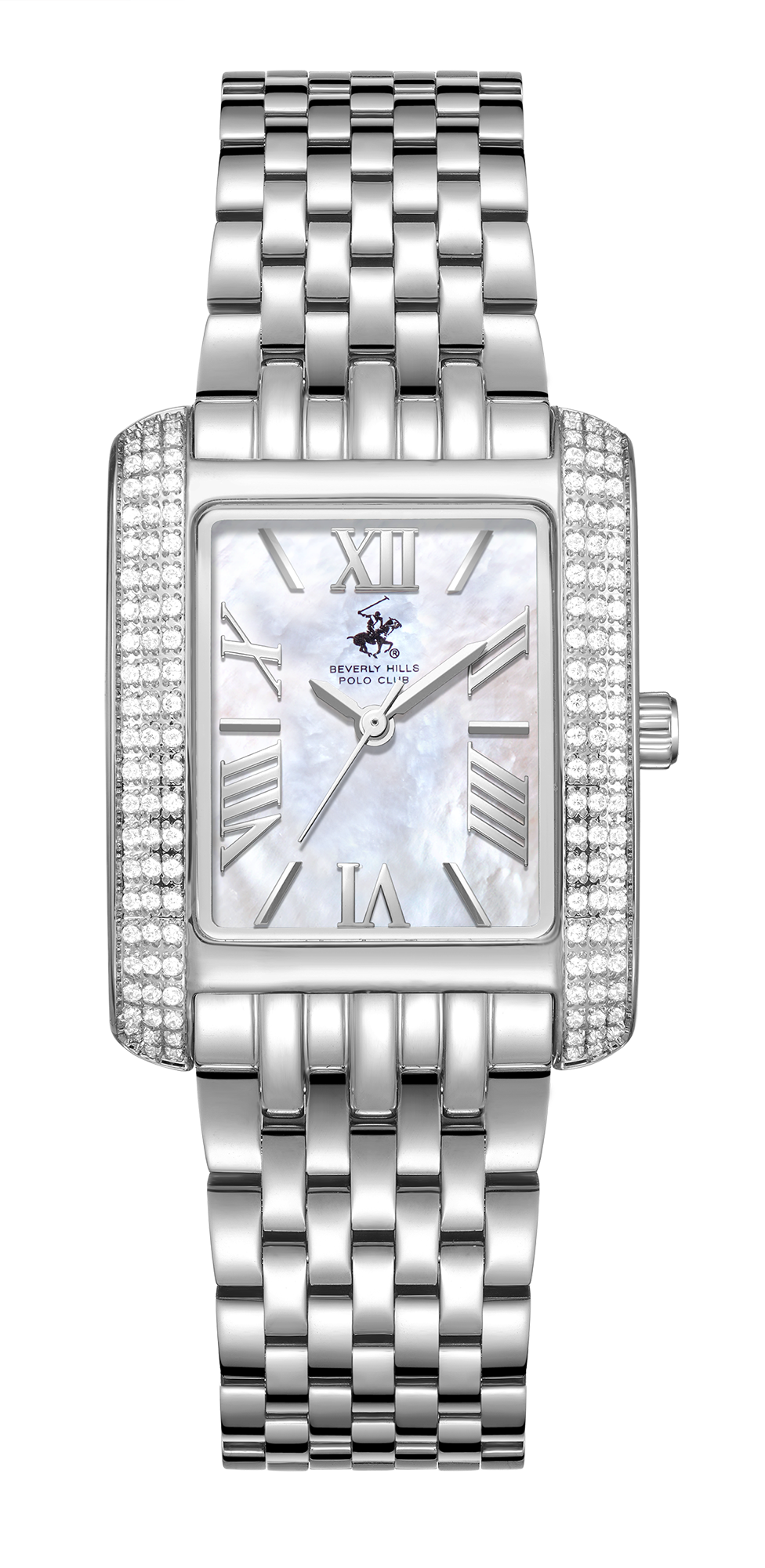 BEVERLY HILLS POLO CLUB  Женские часы, кварцевый механизм, сталь, 26,5х33,5 мм