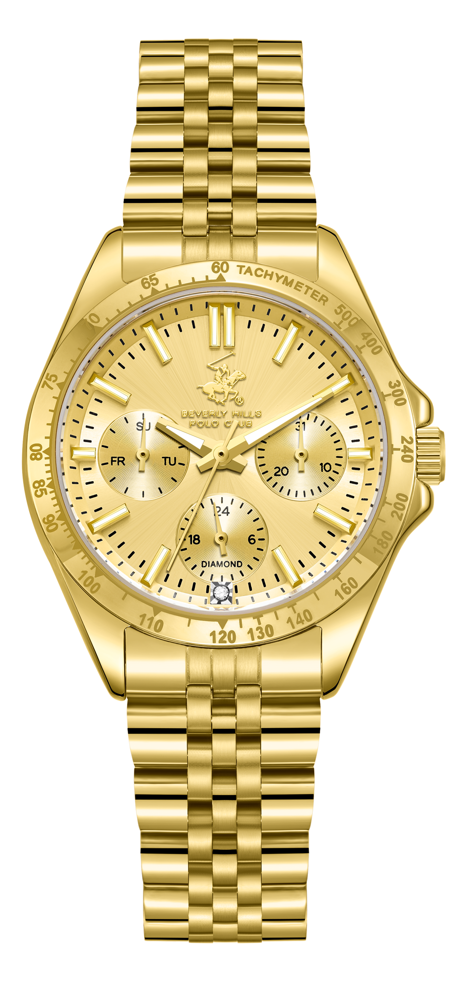 BEVERLY HILLS POLO CLUB  Женские часы, кварцевый механизм, сталь с покрытием, 32 мм
