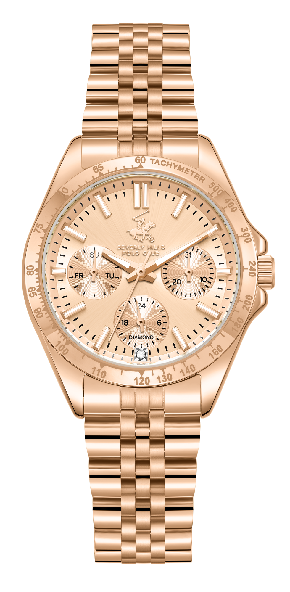 BEVERLY HILLS POLO CLUB  Женские часы, кварцевый механизм, сталь с покрытием, 32 мм