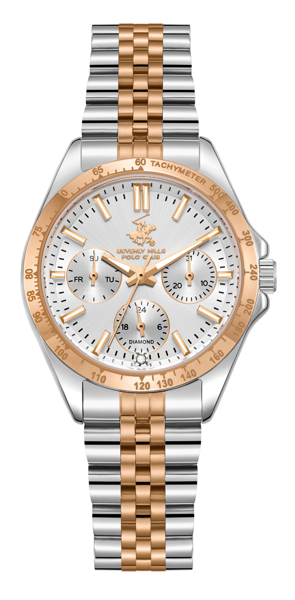 BEVERLY HILLS POLO CLUB  Женские часы, кварцевый механизм, сталь с покрытием, 32 мм
