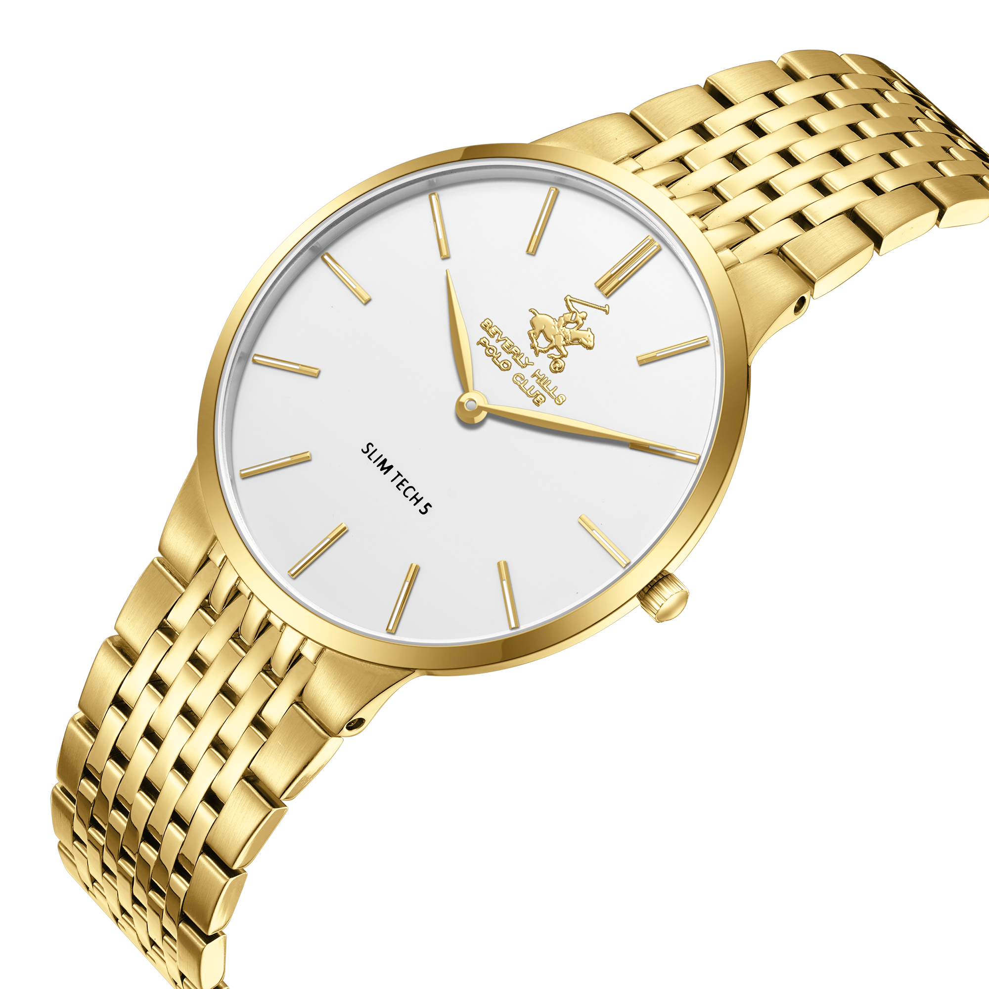 BEVERLY HILLS POLO CLUB  Мужские часы, кварцевый механизм, сталь с покрытием, 39 мм