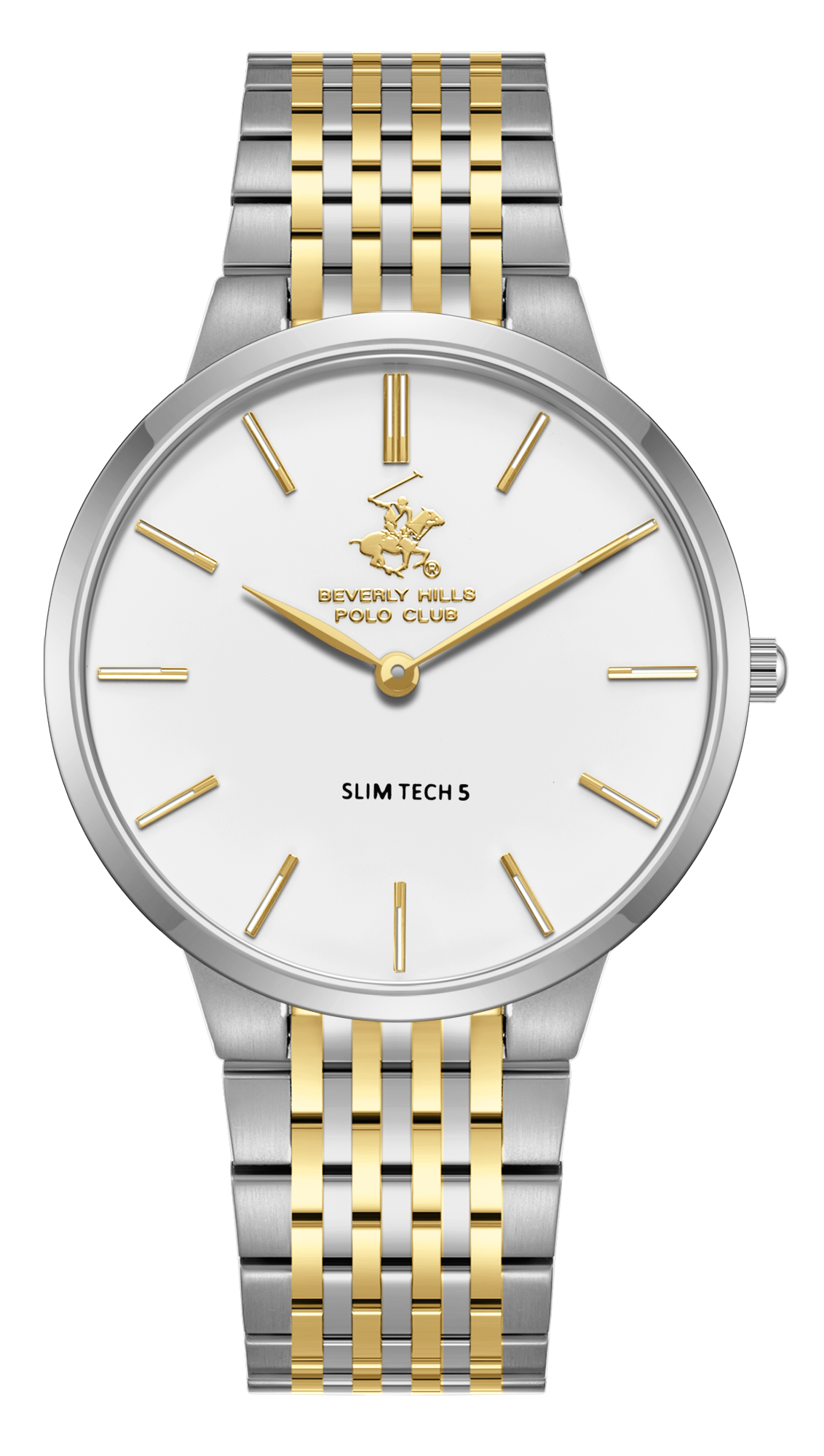 BEVERLY HILLS POLO CLUB  Мужские часы, кварцевый механизм, сталь с покрытием, 39 мм