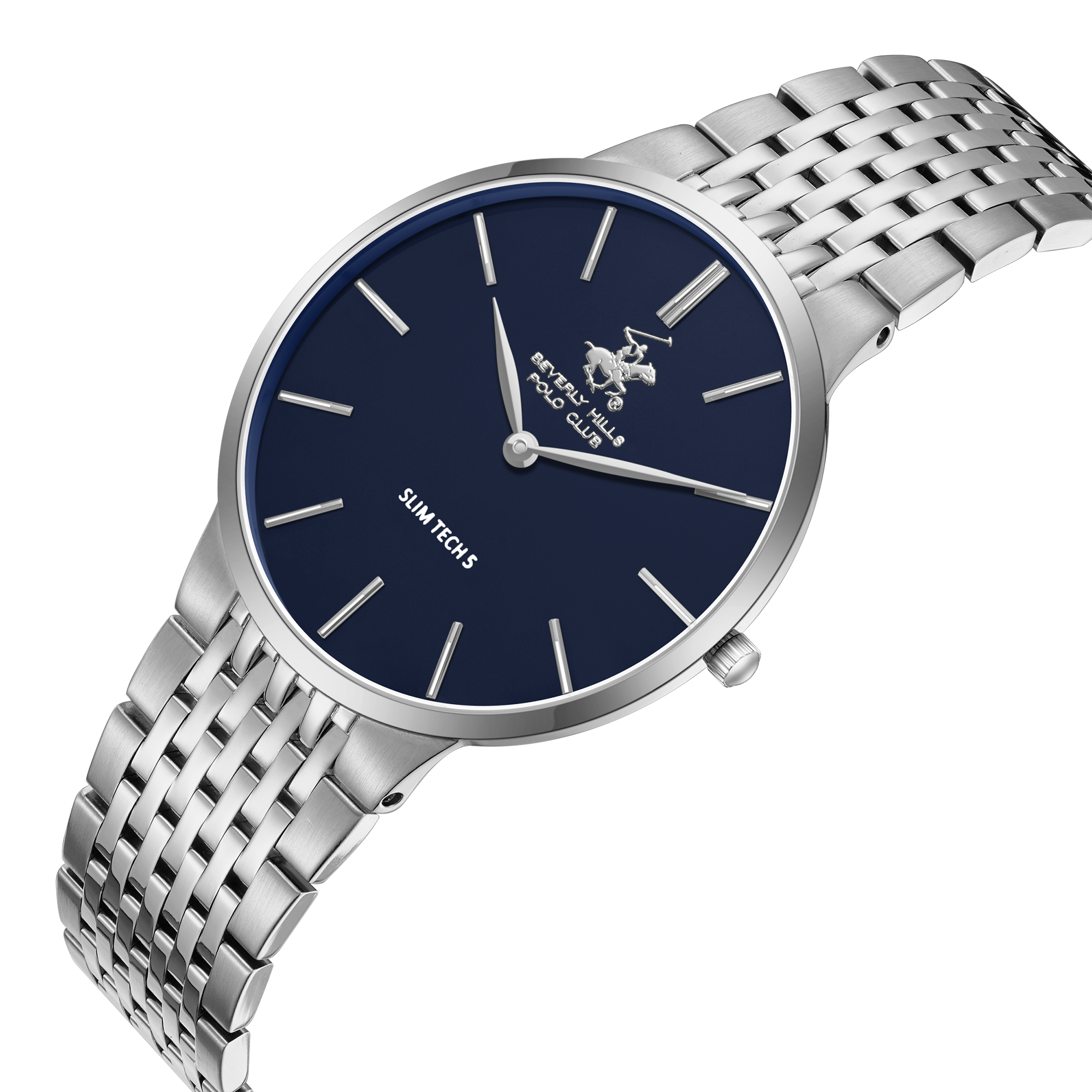 BEVERLY HILLS POLO CLUB  Мужские часы, кварцевый механизм, сталь, 39 мм