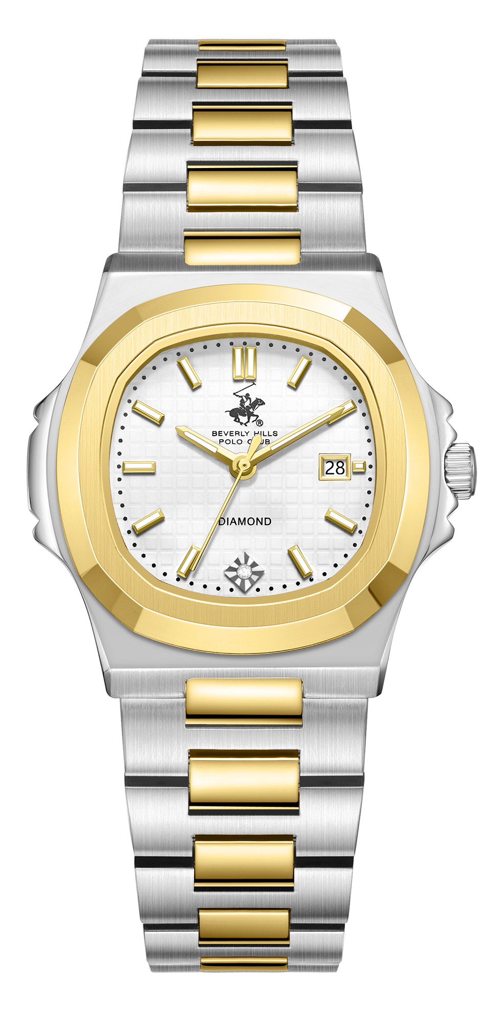 BEVERLY HILLS POLO CLUB  Женские часы, кварцевый механизм, сталь с покрытием, 33,5 мм