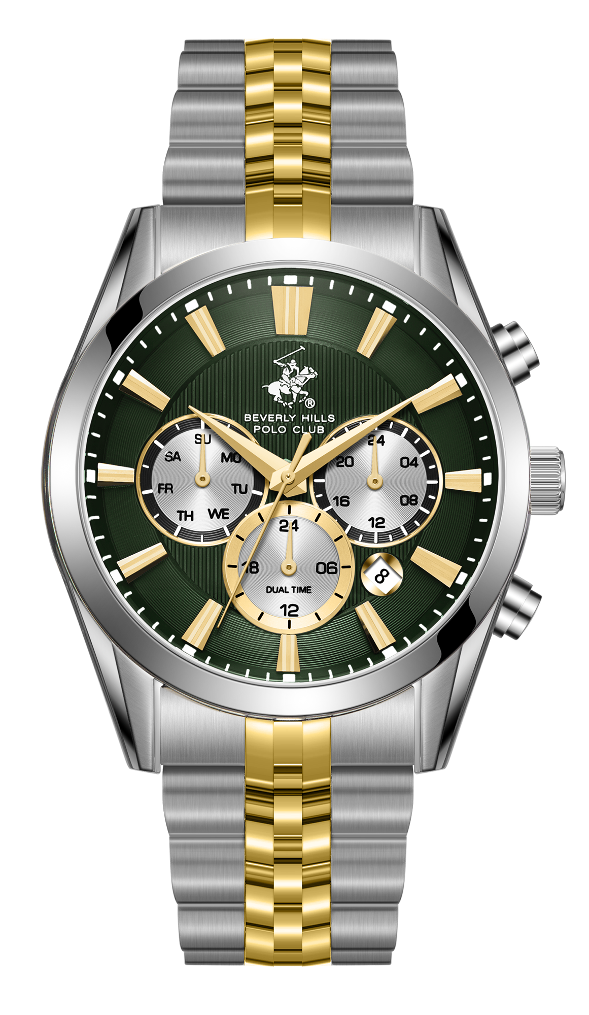 BEVERLY HILLS POLO CLUB  Мужские часы, кварцевый механизм, сталь, 42 мм