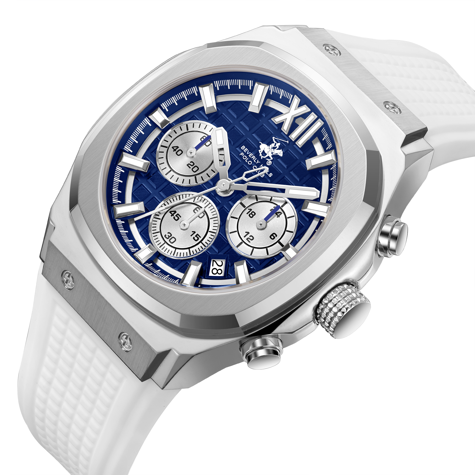 BEVERLY HILLS POLO CLUB  Мужские часы, кварцевый механизм, сталь с покрытием, 45,5 мм