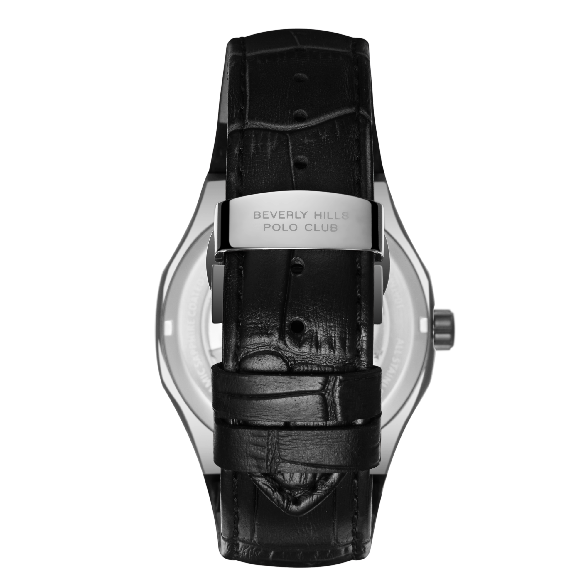 BEVERLY HILLS POLO CLUB  Мужские часы, автоматический механизм, сталь с покрытием, 44 мм