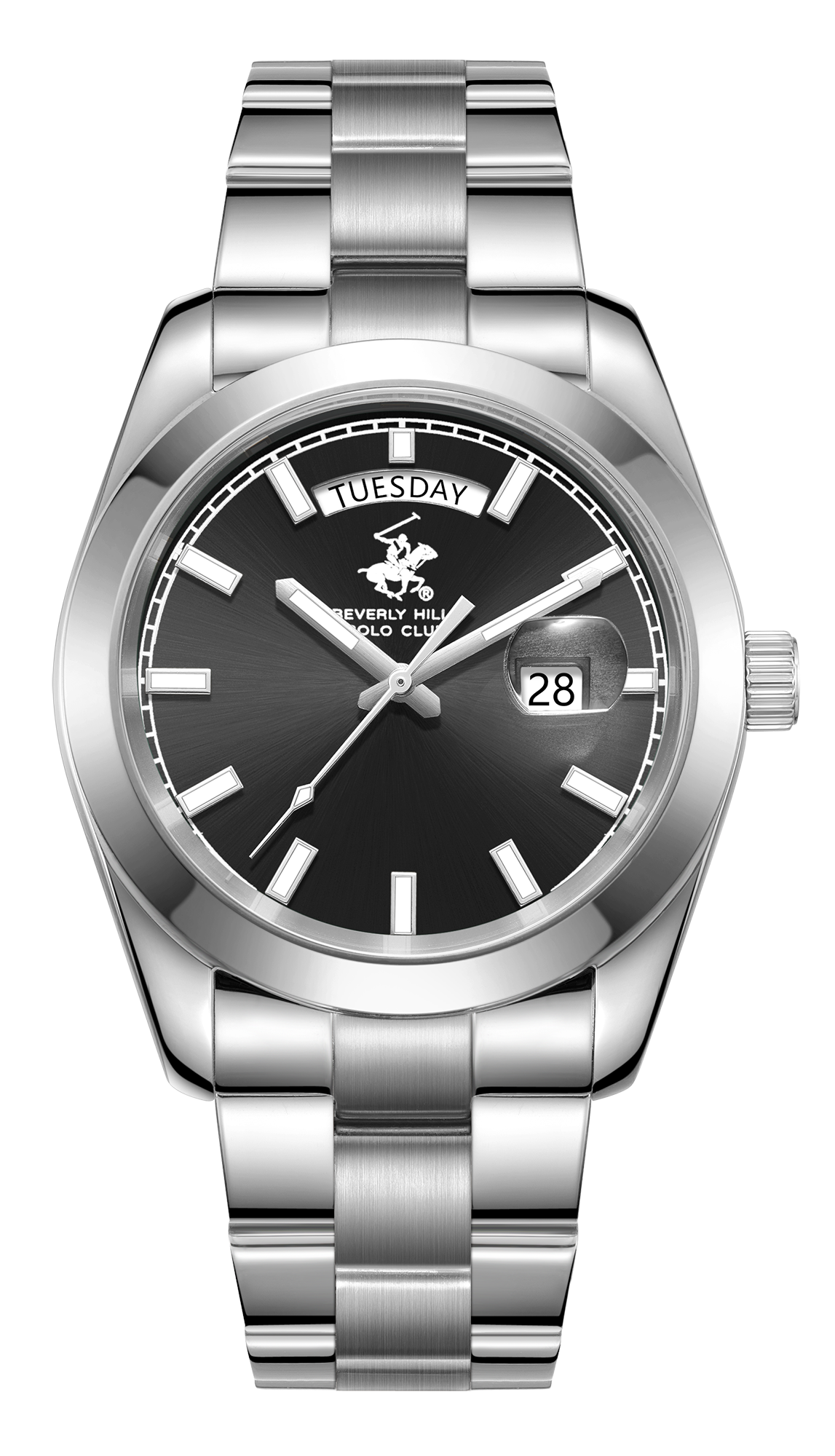 BEVERLY HILLS POLO CLUB  Мужские часы, кварцевый механизм, сталь, 41 мм
