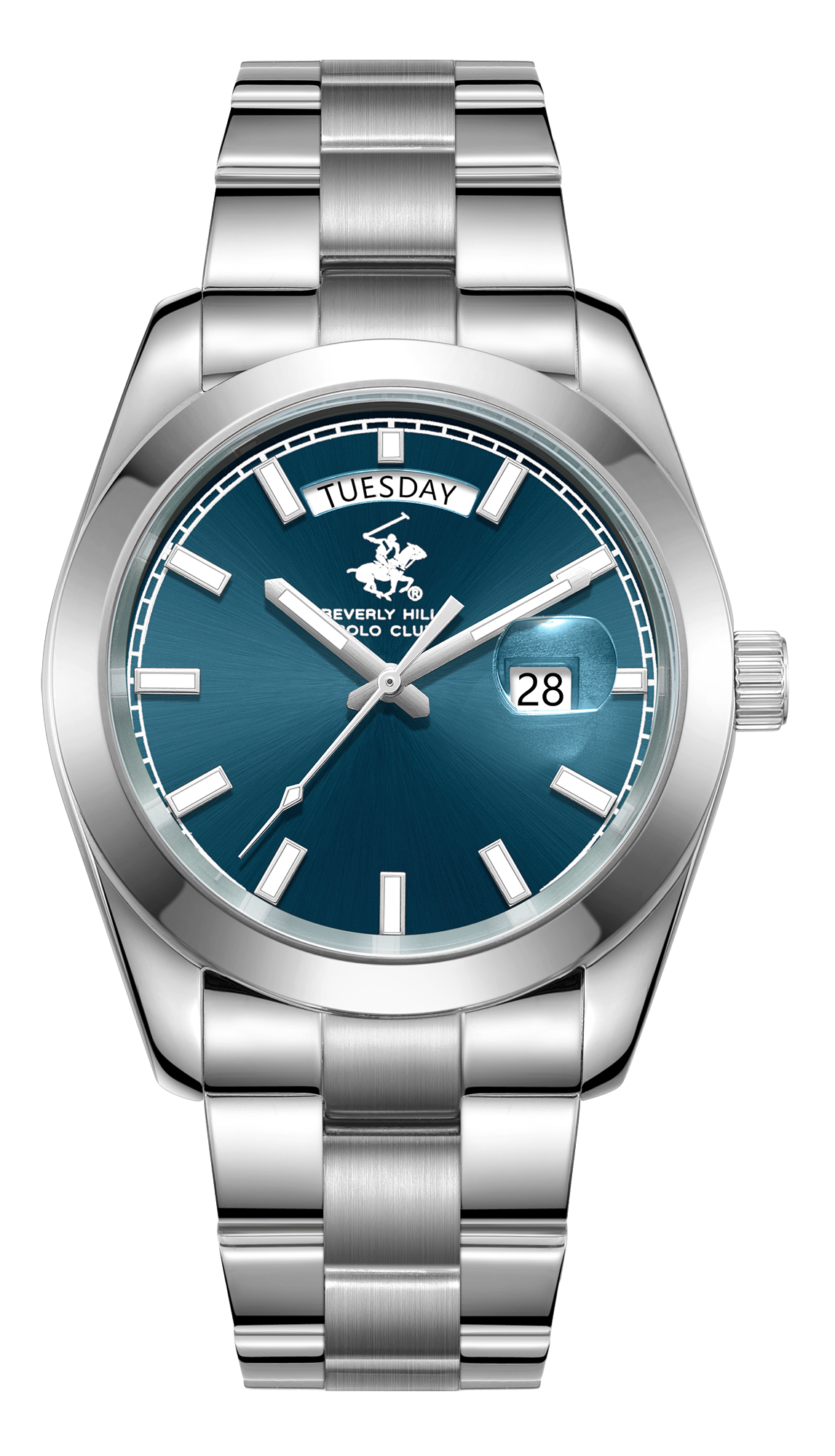 BEVERLY HILLS POLO CLUB  Мужские часы, кварцевый механизм, сталь, 41 мм