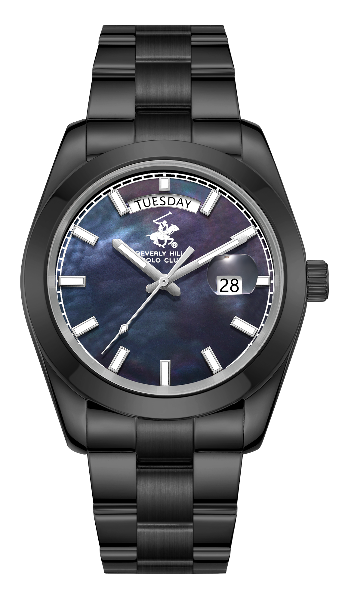 BEVERLY HILLS POLO CLUB  Мужские часы, кварцевый механизм, сталь с покрытием, 41 мм